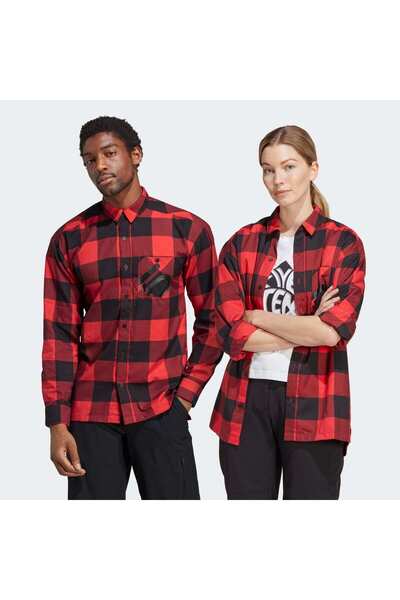 adidas Five Ten Brand of the Brave Flannel Red Plaid Shirt (Hd2251)