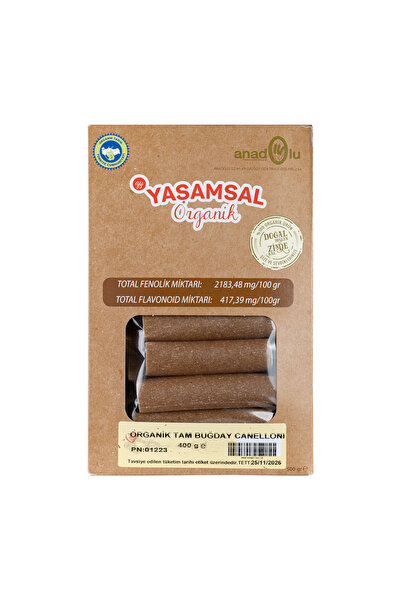 Yaşamsal Organik Organik Tam Buğday Canelloni 400 Gr