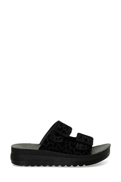 Polaris 607036 .Z4Pr Black Women's Wedge Heel Slippers
