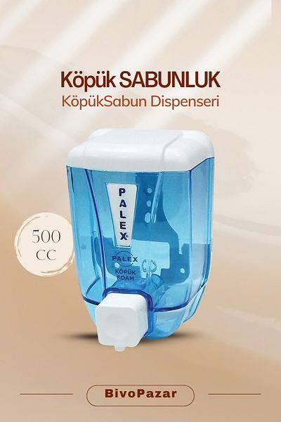 Palex Foam Soap Dispenser 500 ml - Transparent Blue