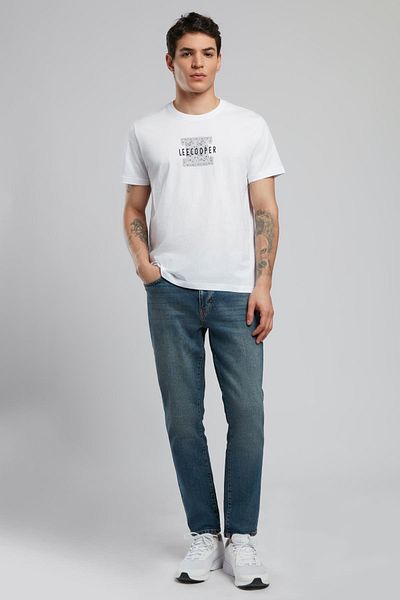 Lee Cooper Bart Men's O Neck T-Shirt White