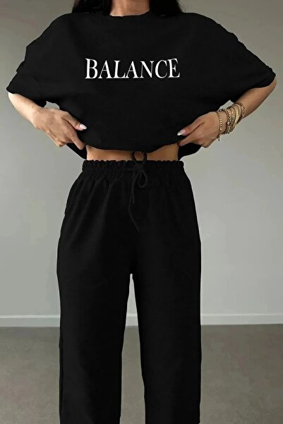 EYAX MODA Women's Printed Tracksuit Set - Tshirt Jogger Bottom Top Set