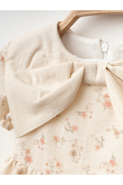 Lumia Baby Çiçek Desenli Kız Bebe Elbise