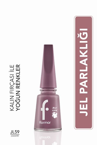 Flormar Gel Look Shiny Nail Polish (Pink) - Jelly Look Nail Enamel - Jl59 Country - 8690604612796