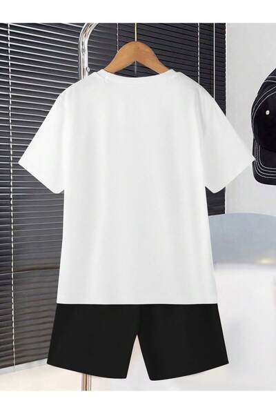 PENTHİLUS Toddler Boys 2-Piece Casual Summer Outfits, Includes Panda Print Short Sleeve T-Shirt