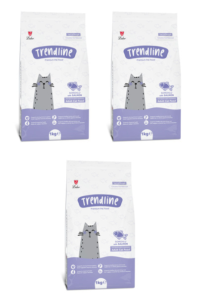Trendline Somunlu Yetişkin Kedi Maması 1 Kg x 3 Adet