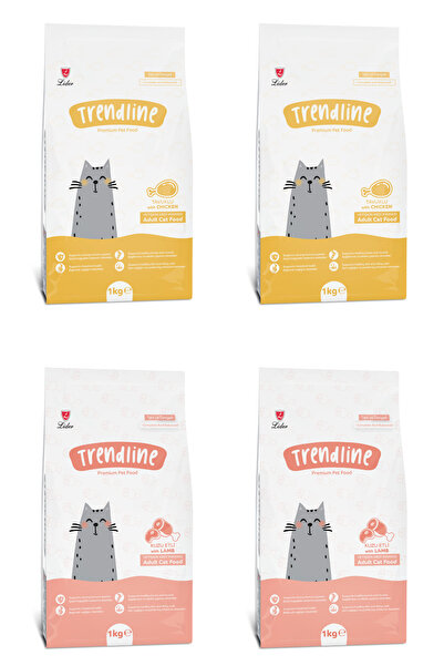 Trendline Tavuklu-Kuzu Etli Kedi Maması 1000 gr X 4 kg