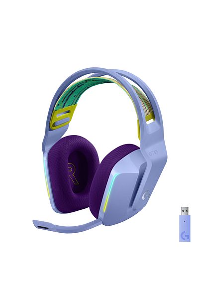 logitech Lilac Rgb Wireless Gaming Headset G733 Lightspeed 7.1 Surround Sound
