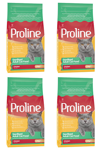 Pro Line sterilised tavuklu kısırlaştırılmış kedi maması 1,2 kg x 4 Adet
