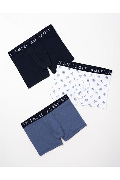 AMERICAN EAGLE بوكسر كلاسيكي مقاس 4.5 بوصة من AEO - 3 عبوات U-3234-3755-900