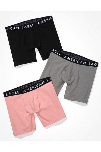 AMERICAN EAGLE بوكسر كلاسيكي مقاس 6 بوصات من AEO - 3 عبوات U-0235-3843-900