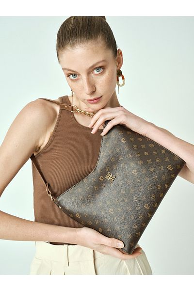 Pierre Cardin Geantă de umăr pentru femei Monogram maro 05PO25Y2068