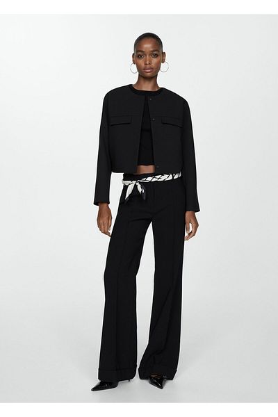 MANGO Woman Černá dámská bunda 67976348