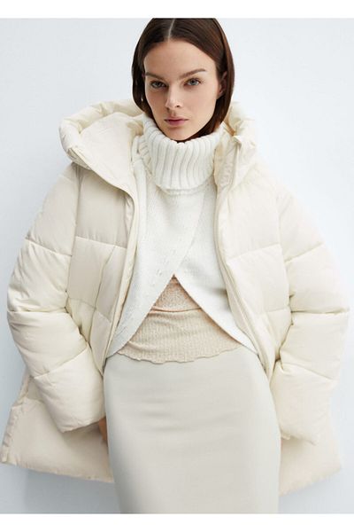 MANGO Woman 67070640   Palton de damă model Off-White