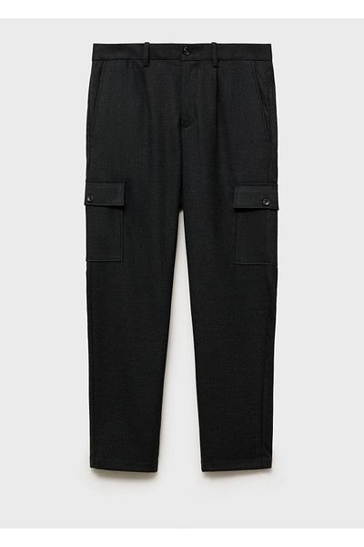 MANGO Dark Gray Men's Trousers 67010673