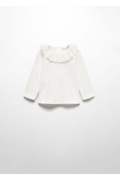 MANGO Woman Tricou Kirik White pentru fetiță 67020487