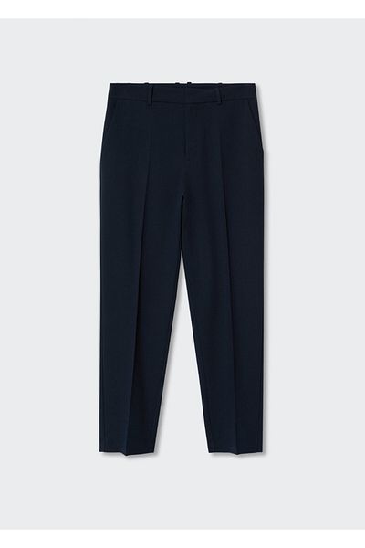 MANGO Women's Navy Blue Pants47050033