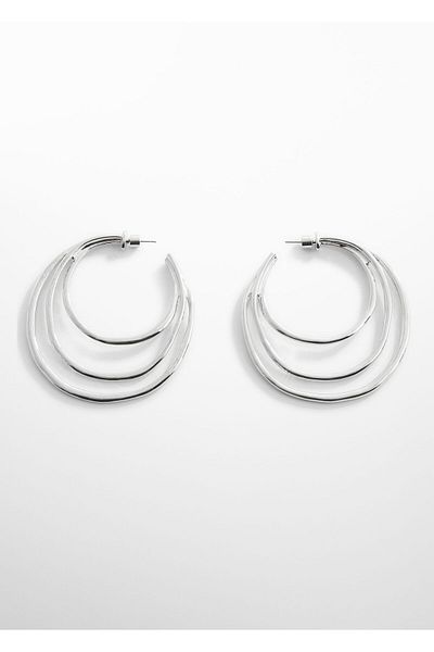 MANGO Woman Ασημένια γυναικεία σκουλαρίκια 67017711 -PL