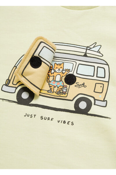 MANGO Woman Pastel Sarı Erkek Bebek T-Shirt 77030362