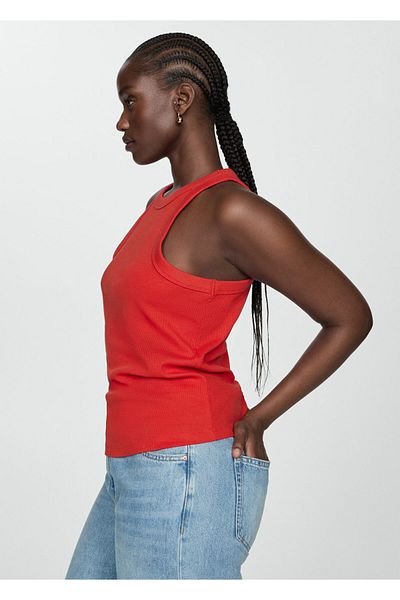 MANGO Woman Women's Red Bustier 67070469