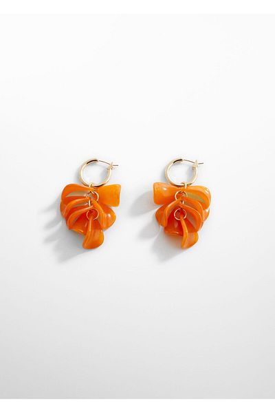 MANGO Woman Women Orange Earrings 67017724