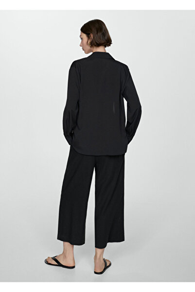 MANGO Woman Siyah Kadın  Pantolon 77192007