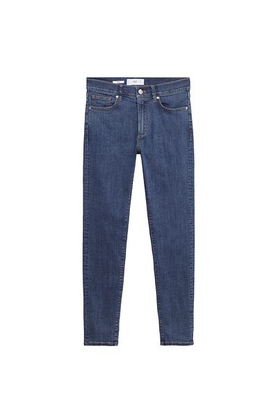 MANGO Woman Women's Blue Elsa Mid Waist Skinny Jeans
