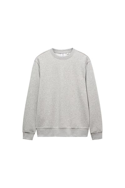 MANGO Woman Μεταλλικό γκρι ανδρικό φούτερ 67920649