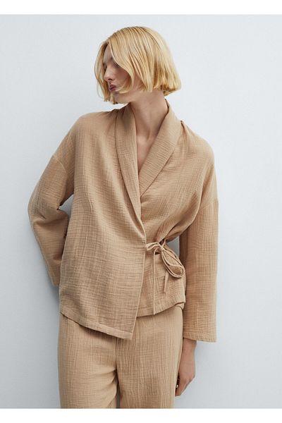 MANGO Woman Γυναικεία Sleepwear Top Cinnamon 67085987