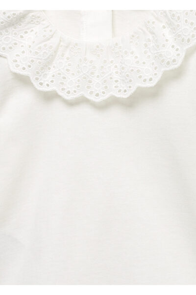 MANGO Woman Kirik Beyaz Kız Bebek T-Shirt 67020487