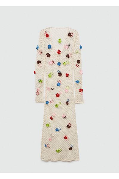MANGO Woman Φυσικό γυναικείο φόρεμα 77080634