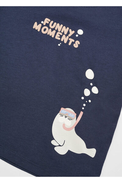 MANGO Woman Lacivert Erkek Bebek T-Shirt 67016001