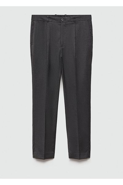 MANGO Men's Dark Gray Trousers 77085960