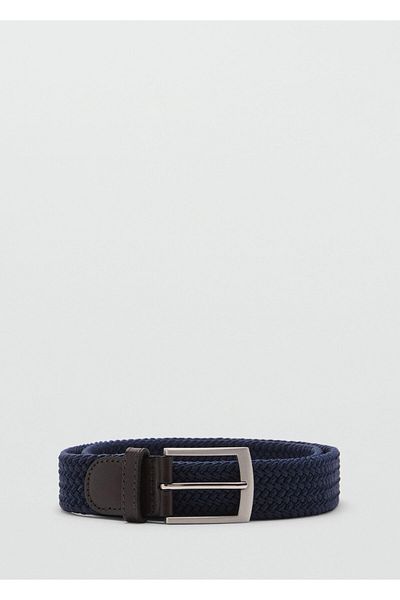 MANGO Woman Ανδρική ζώνη Navy Blue 77050620