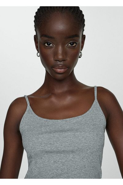 MANGO Woman Graues Damen-Bustier 67918644