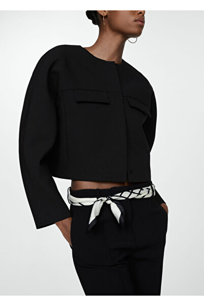 MANGO Woman Siyah Kadın  Ceket 67976348