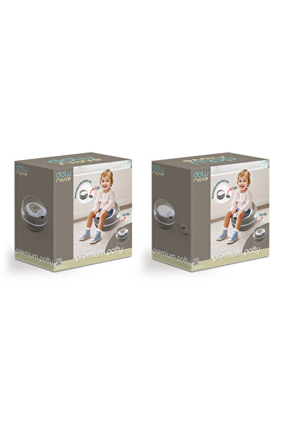 DOLU OYUNCAK Premium Çocuk Tuvalet Klozet Lazımlık  - Gri