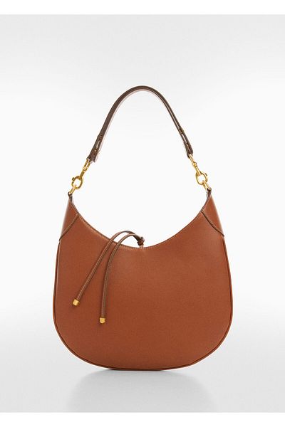 MANGO Kožená dámská taška přes rameno - 67014479 -Cu