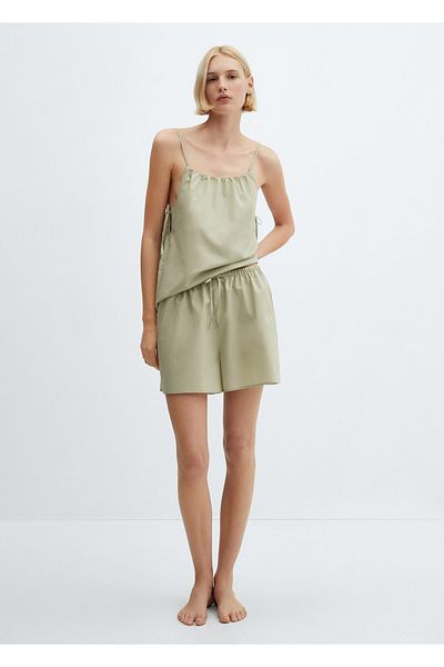 MANGO Khaki dámské pyžamové kalhoty 67086015