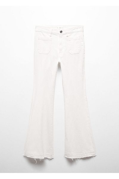 MANGO Woman Blugi pentru fete Kirik White 67150453 -02