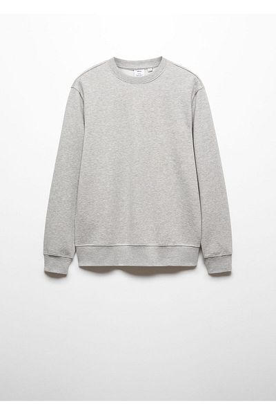 MANGO Woman Μεταλλικό γκρι ανδρικό φούτερ 67920649