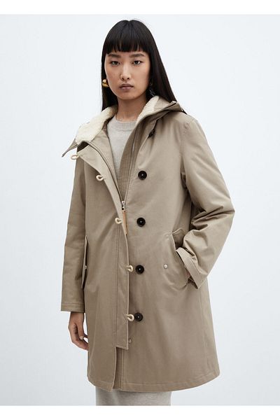 MANGO Hellgrauer Damenparka57078267
