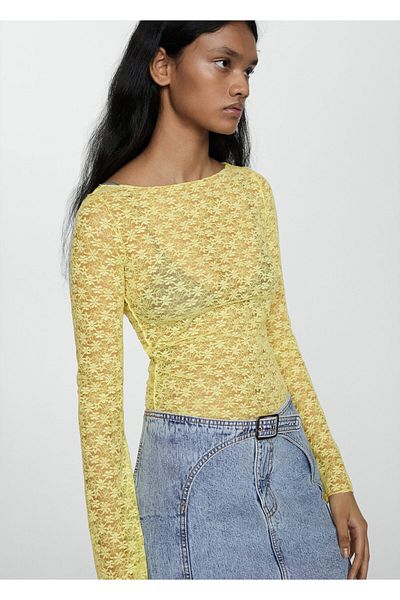 MANGO Woman Tricou pentru femei Pastel Sari 67007927