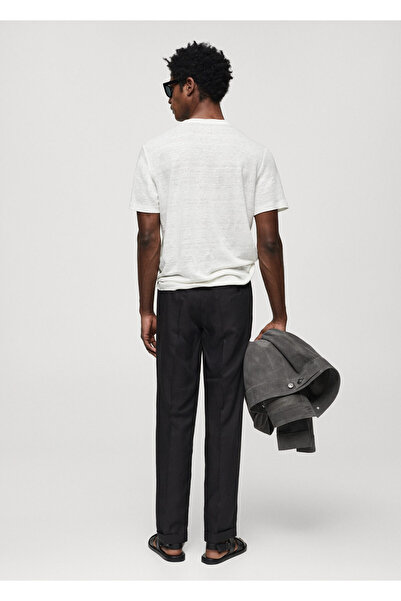 MANGO Woman Kırık Beyaz Erkek  T-Shirt 67006024