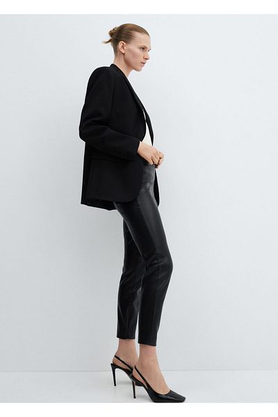 MANGO Woman Women's Black Tights -67170468 Model