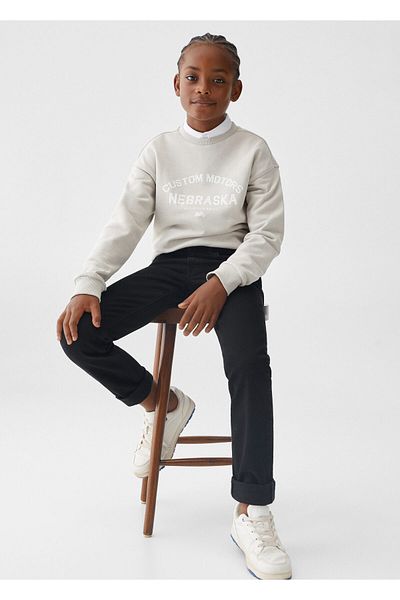 MANGO Boys' Black Denim Jeans -57902520