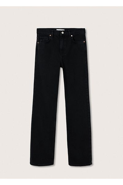 MANGO Woman Waist Height Mid Length Straight Cut Jeans