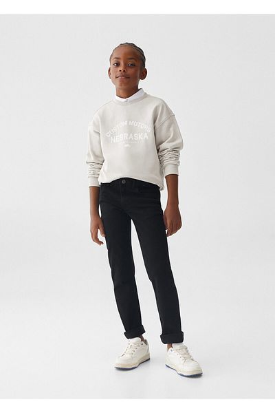 MANGO Boys' Black Denim Jeans -57902520
