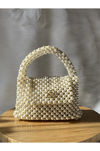 NY BAGS Sandora Serisi Inci Boncuk Çanta Omuz Çantası