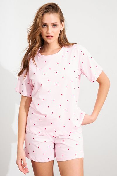 Cool & Sexy Women's Pajama Set - Powder Heart & Polka Dot Han300